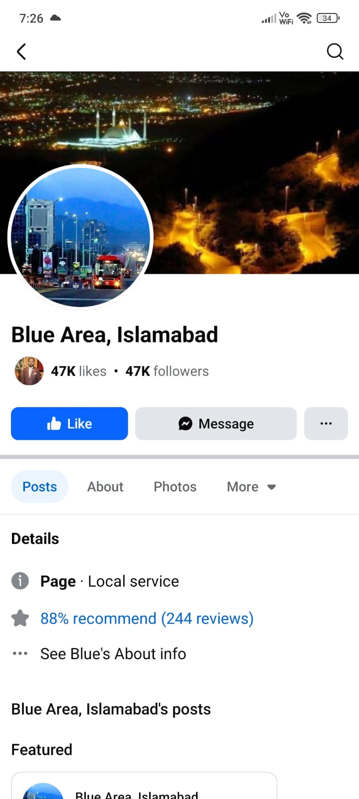 blue area islamabad